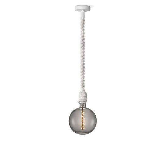 Home Sweet Home hanglamp wit Leonardo - G180 - dimbaar E27 rook