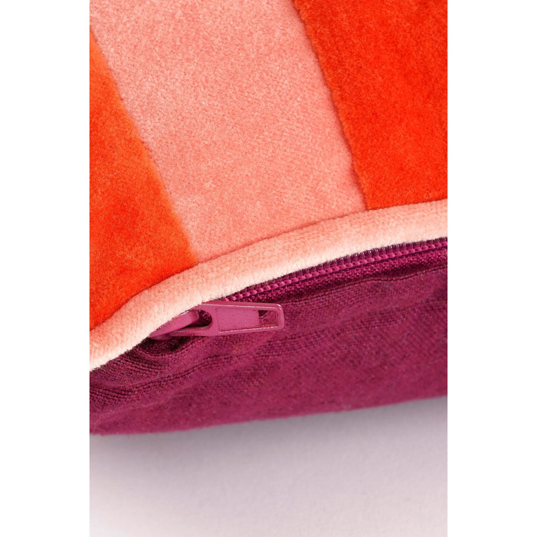 Clair Sierkussen - L45 x B45 x H10 cm - Katoenfluweel - Roze, Rood