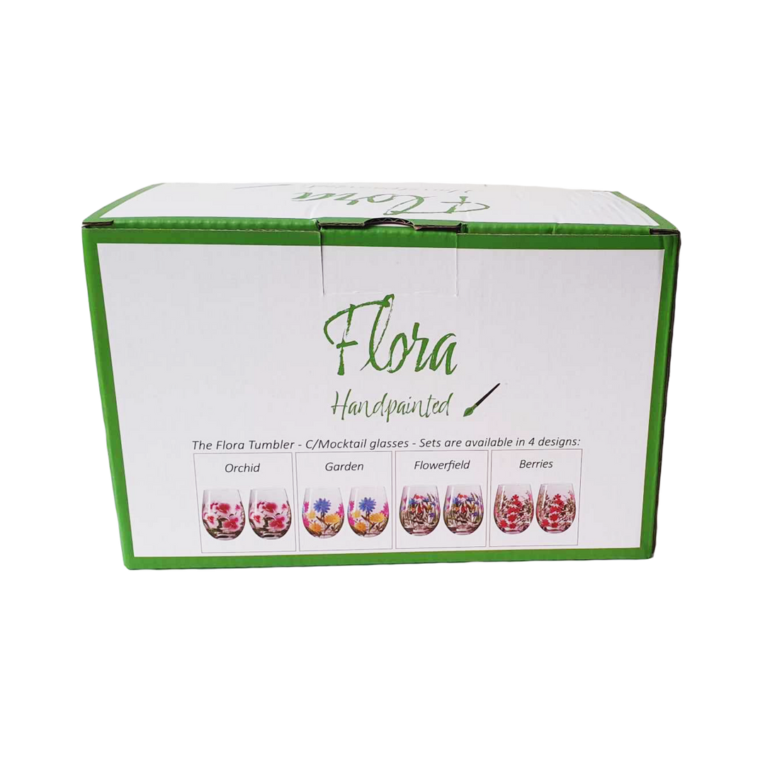 Flora Tumbler/Mocktail Glass Berries, 450ml, 2-pack, giftbox