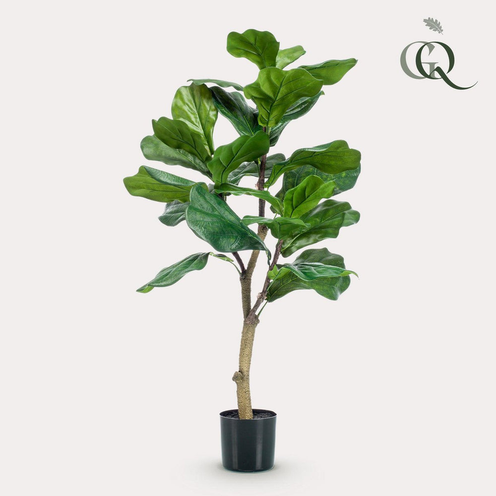 Kunstplant - Ficus Lyrata - Tabaksplant - 100 cm