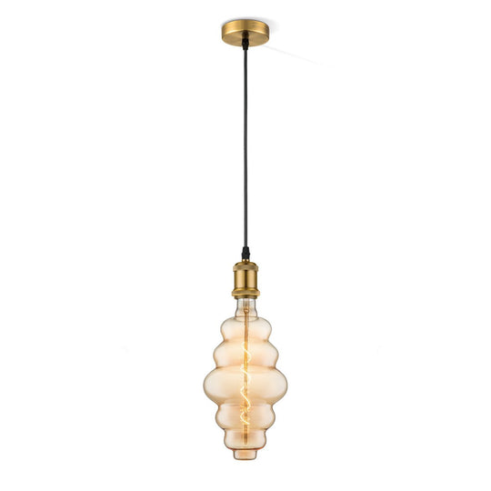 Home Sweet Home hanglamp brons vintage Cloud - G160 dimbaar E27 amber