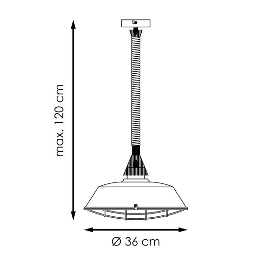 Home Sweet Home Hanglamp Dex - Beton - 36x36x120cm