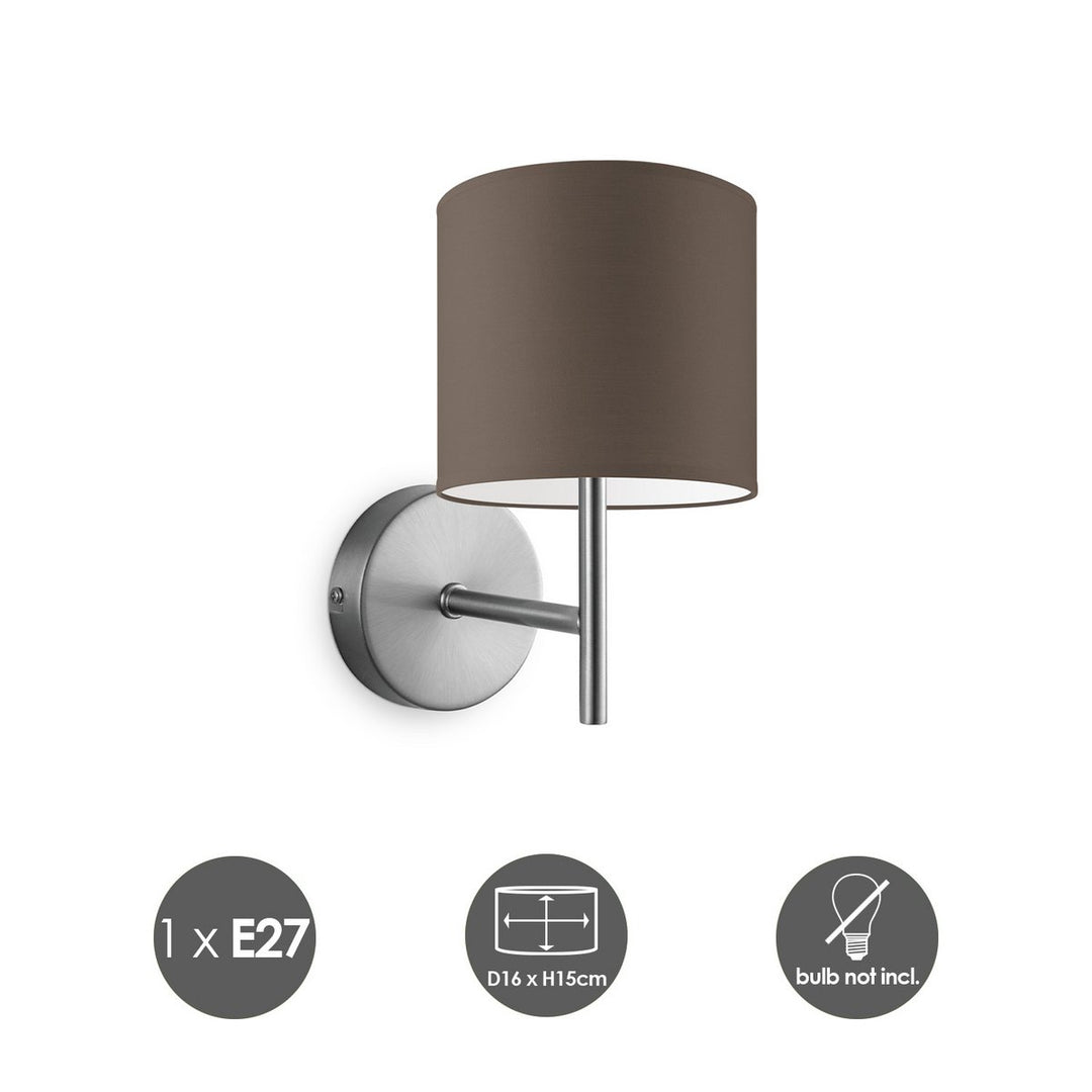 Home Sweet Home Wandlamp - Mati inclusief Lampenkap E27 taupe 16x15cm