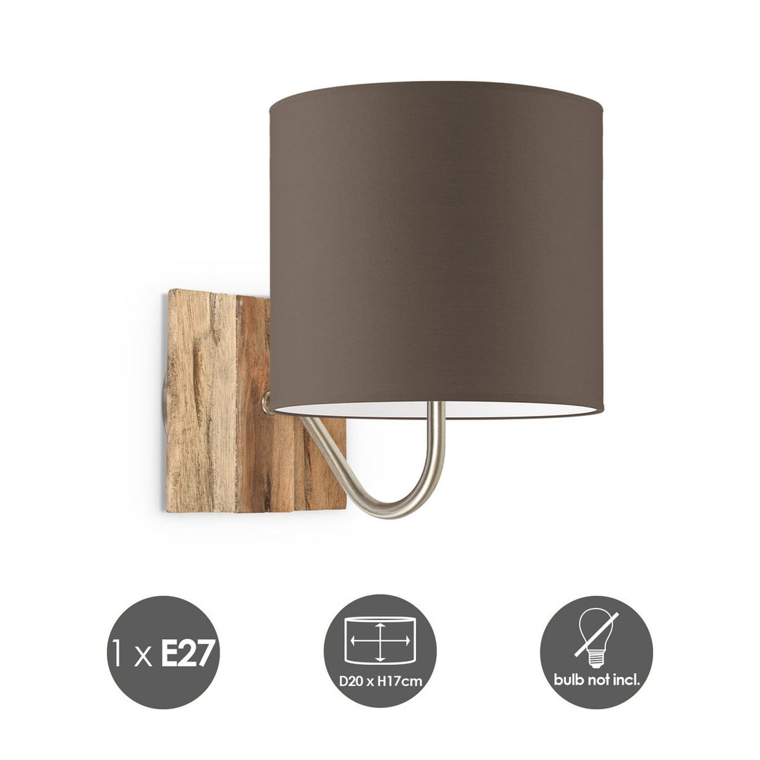 Home Sweet Home Wandlamp - Drift E27 Lampenkap taupe 20cm