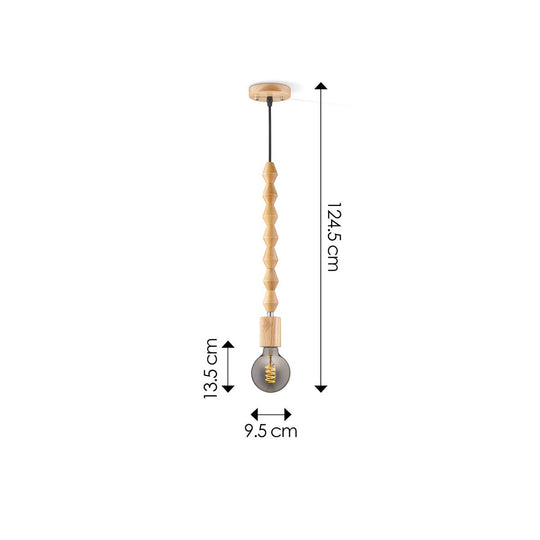 Home Sweet Home hanglamp Dana - LED G125 lamp - dimbaar E27 rook