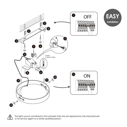 Home Sweet Home LED Plafondlamp Ska - Koper - Rond 12/12/3.6cm