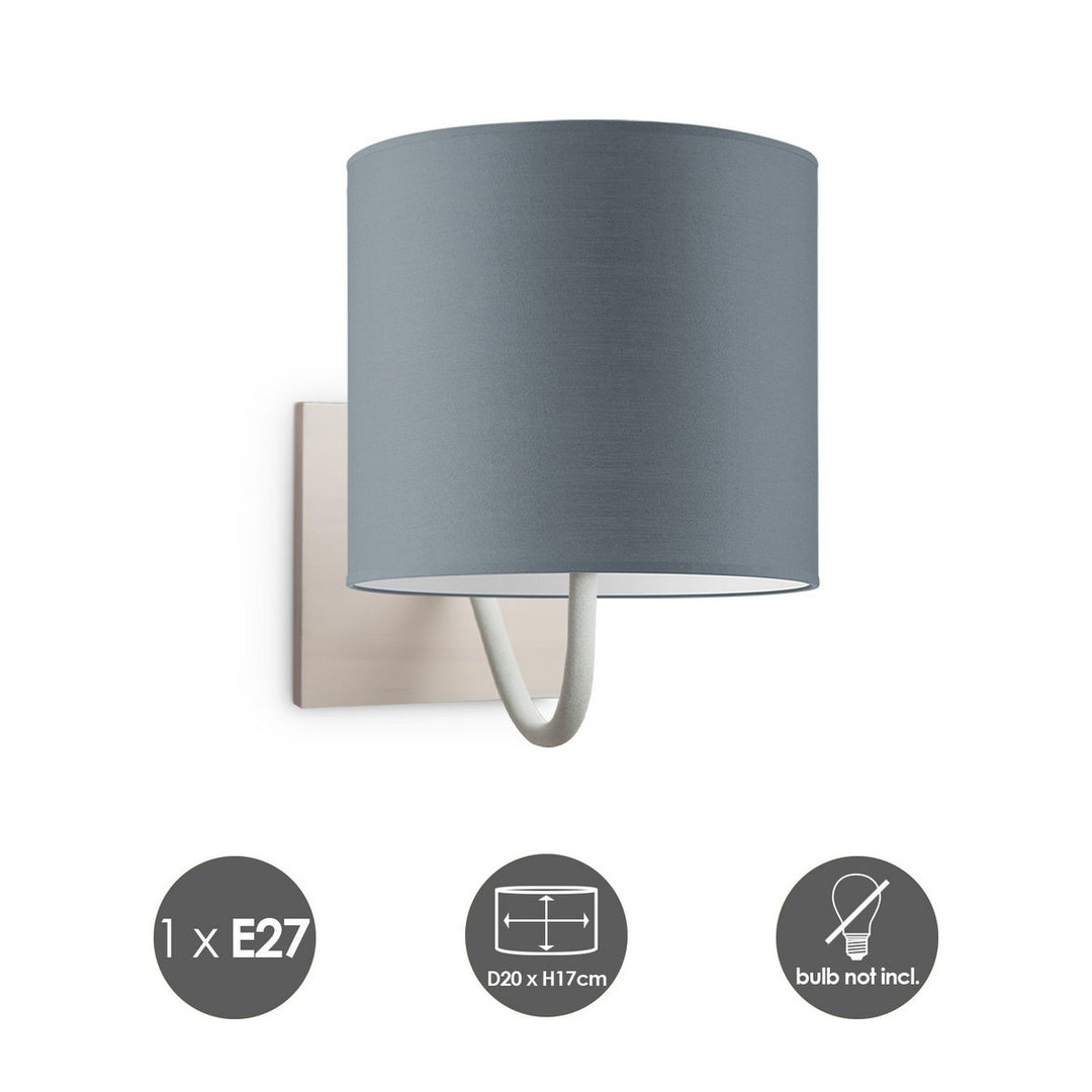 Home Sweet Home Wandlamp - Beach E27 Lampenkap grijs 20cm