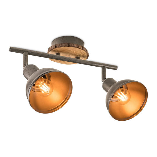 Home Sweet Home Opbouwspot Denver 2 - incl. dimbare LED lamp - hout