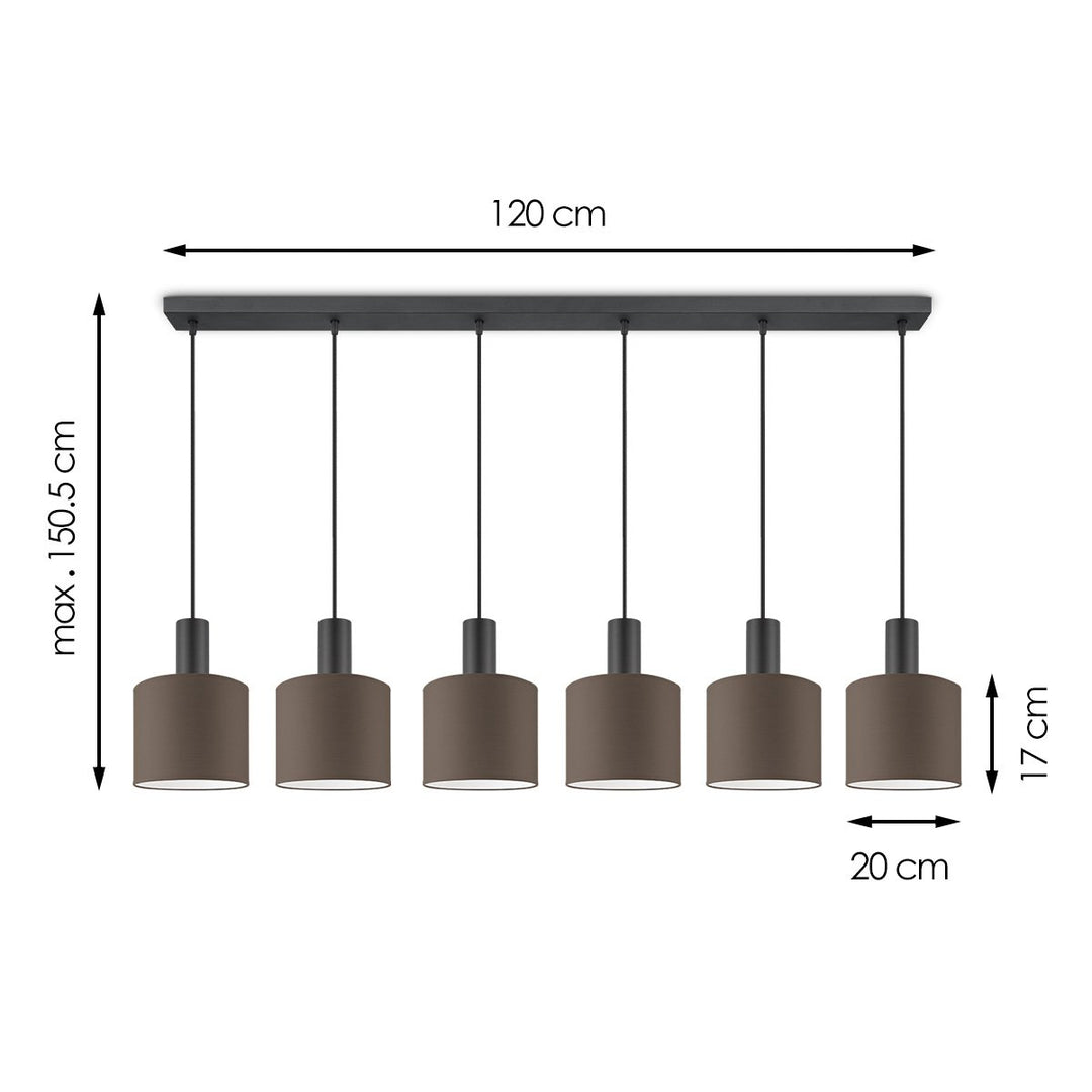 Home Sweet Home hanglamp Bling-Xxl Beam 6L-Taupe-20cm