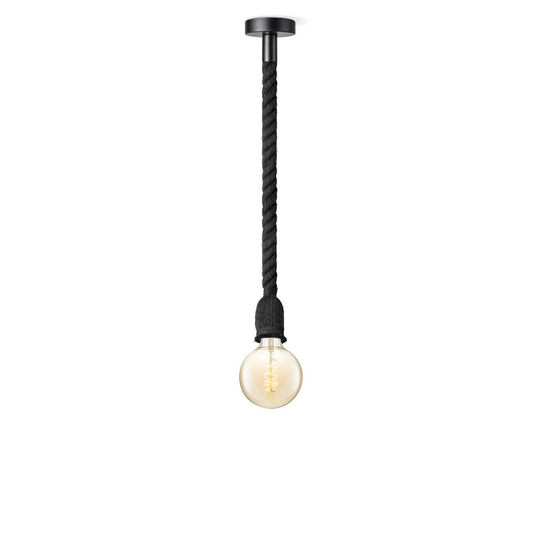 Home Sweet Home hanglamp zwart Leonardo Spiraal G260 dimbaar E27 amber