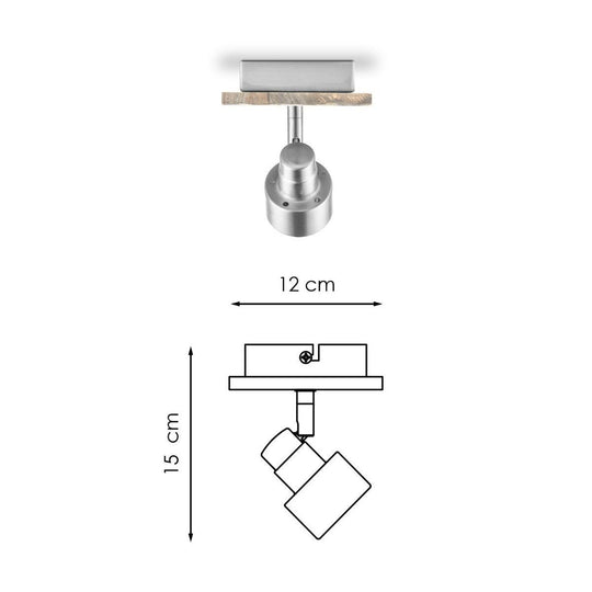 Home Sweet Home LED Wandspot Drift - incl. dimbare LED lamp - hout