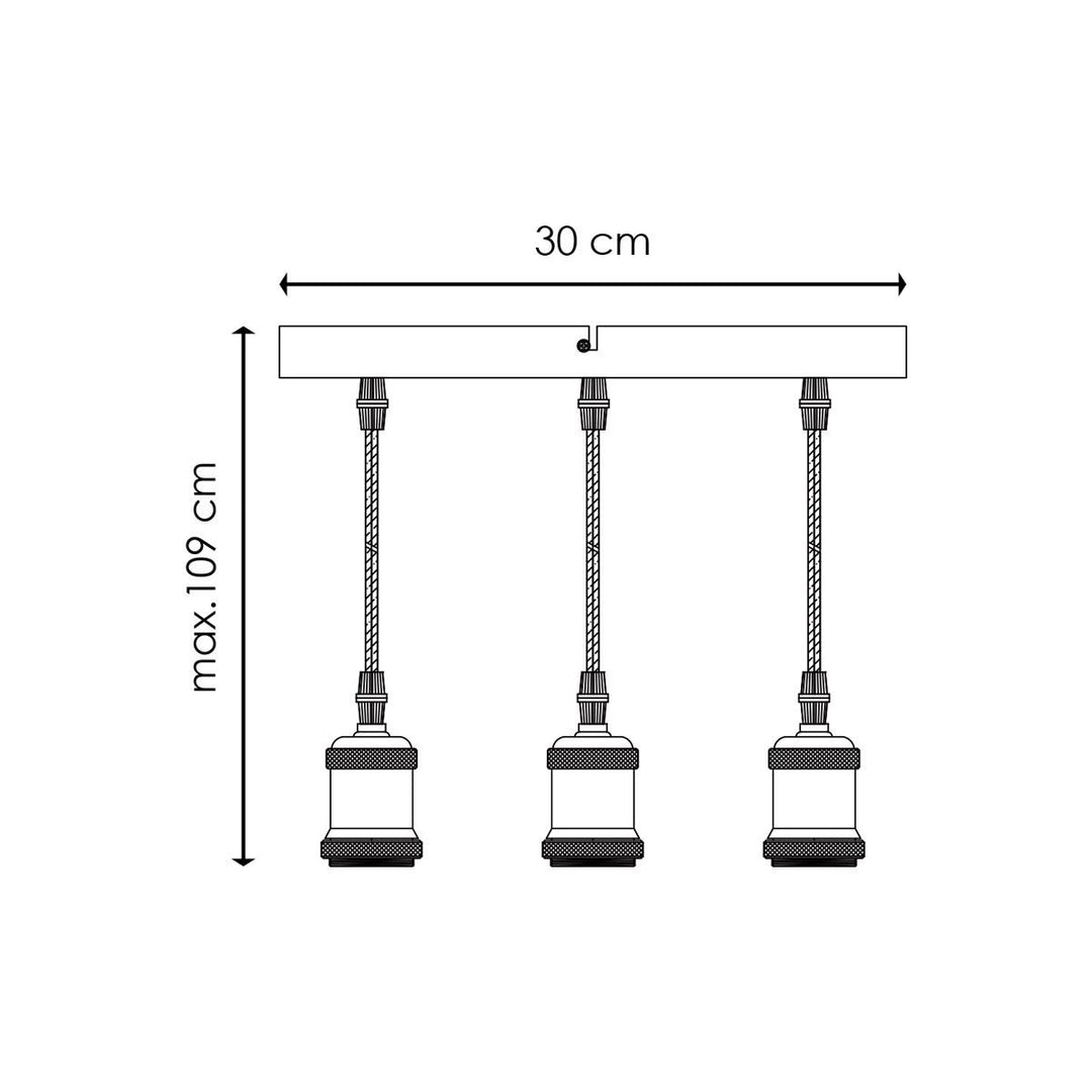 Home Sweet Home Hanglamp Basic - Geborsteld staal - 30x30x109cm