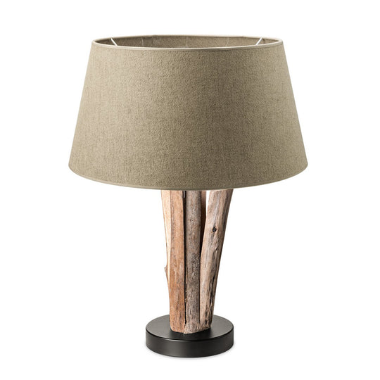 Home Sweet Home Tafellamp Melrose met Bindy Houten - Taupe Lampenkap