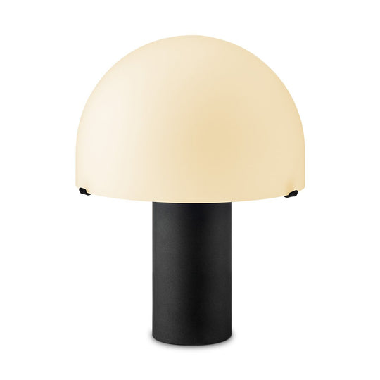 Home Sweet Home Tafellamp Mushroom Zwart - Bedlampje - Glas en Metaal