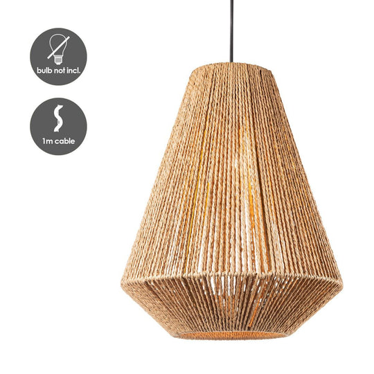 Home Sweet Home Hanglamp Vela - hout - 33x33x146cm