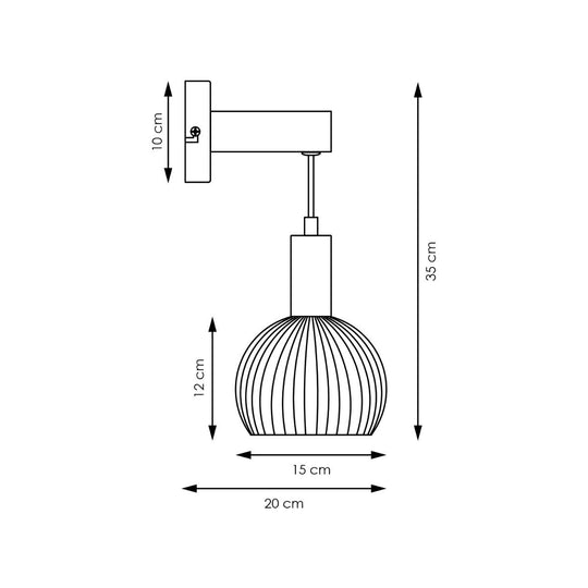 Home Sweet Home Moderne Wandlamp Credo | 20/20/35cm | Wit | E14