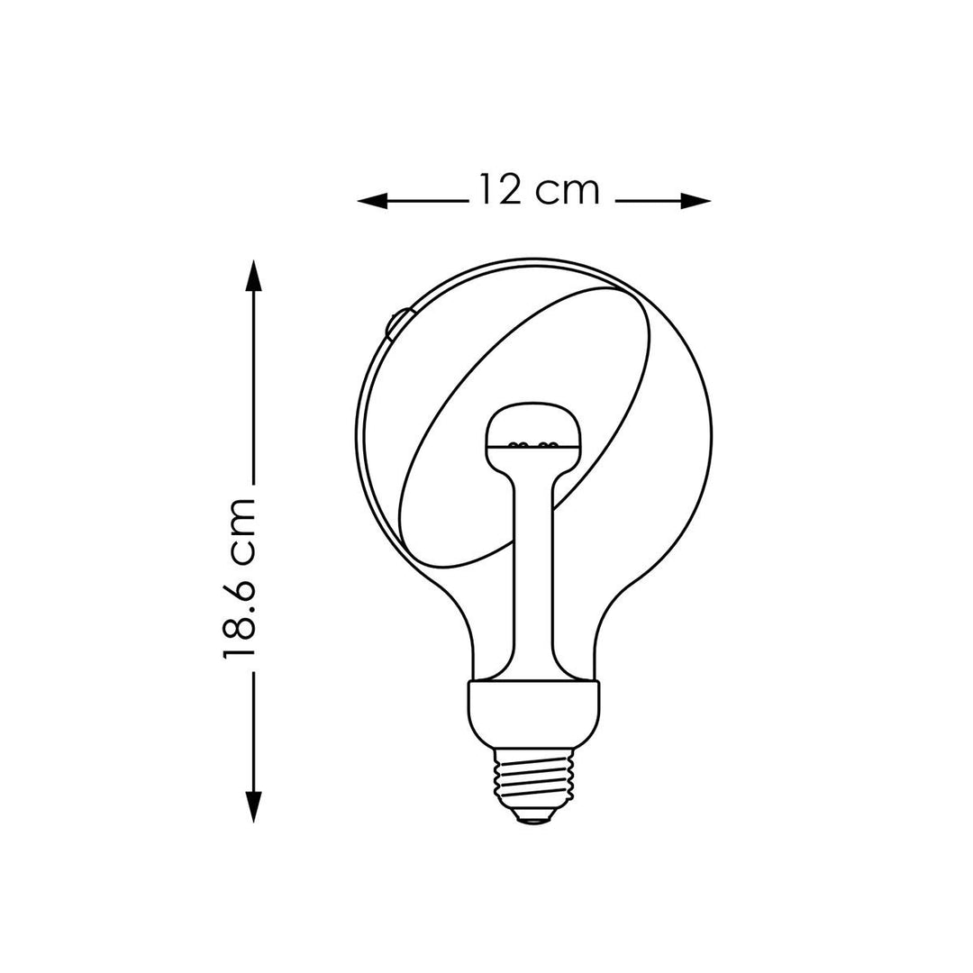 Home Sweet Home dimbare LED lamp Sphere zwart-zilver G120 E27 5W 400Lm