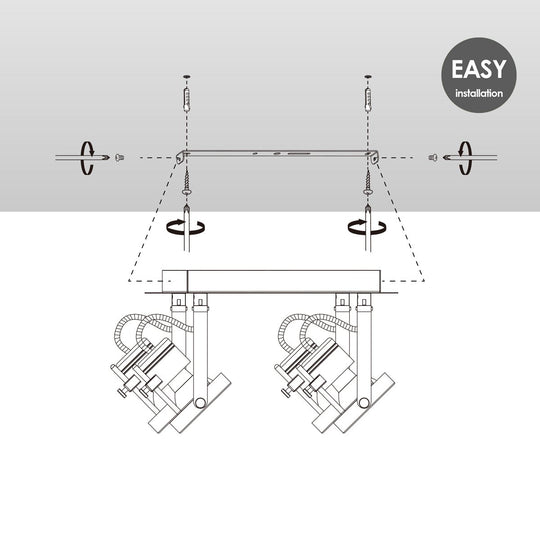 Home Sweet Home LED Opbouwspot Robo V4 - dimbaar - geborsteld staal