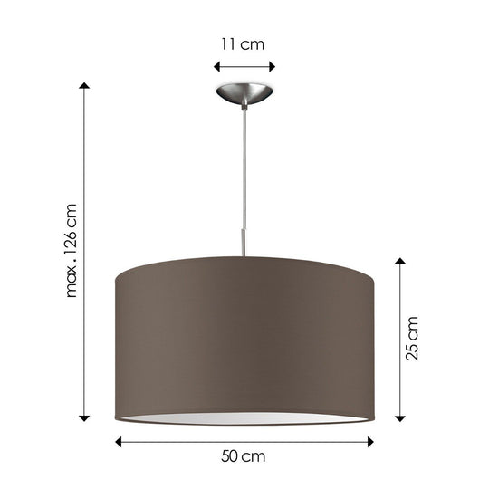 Home Sweet Home hanglamp Tube Deluxe, E27, taupe, 50cm