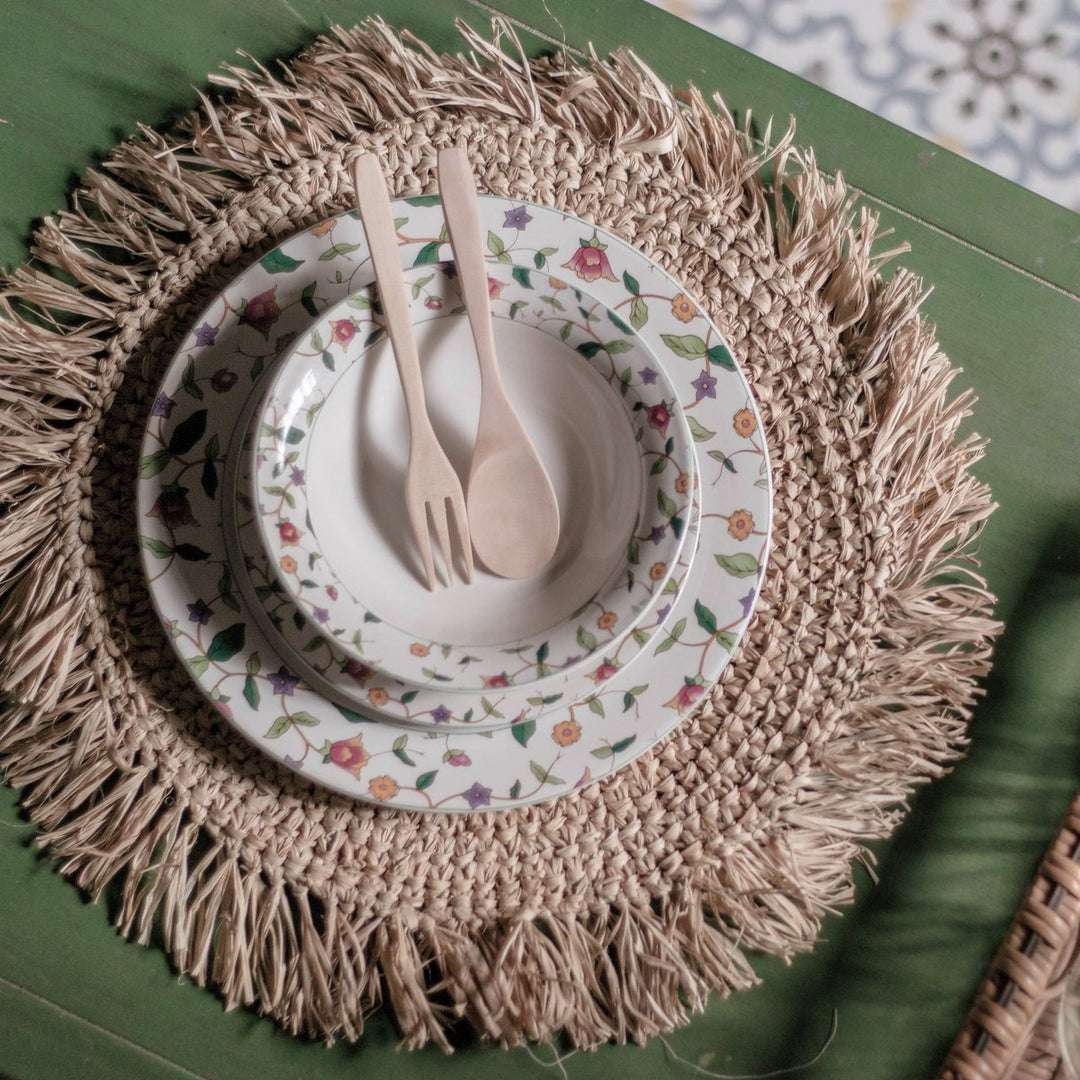 Placemat (set van 2,4 of 6) AMBON | Placemat van Raffia | 45 cm doorsnee