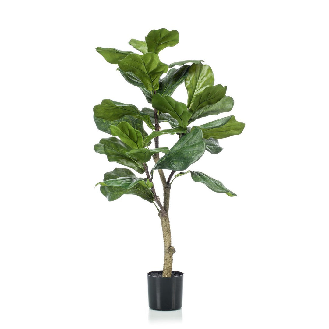 Kunstplant - Ficus Lyrata - Tabaksplant - 100 cm