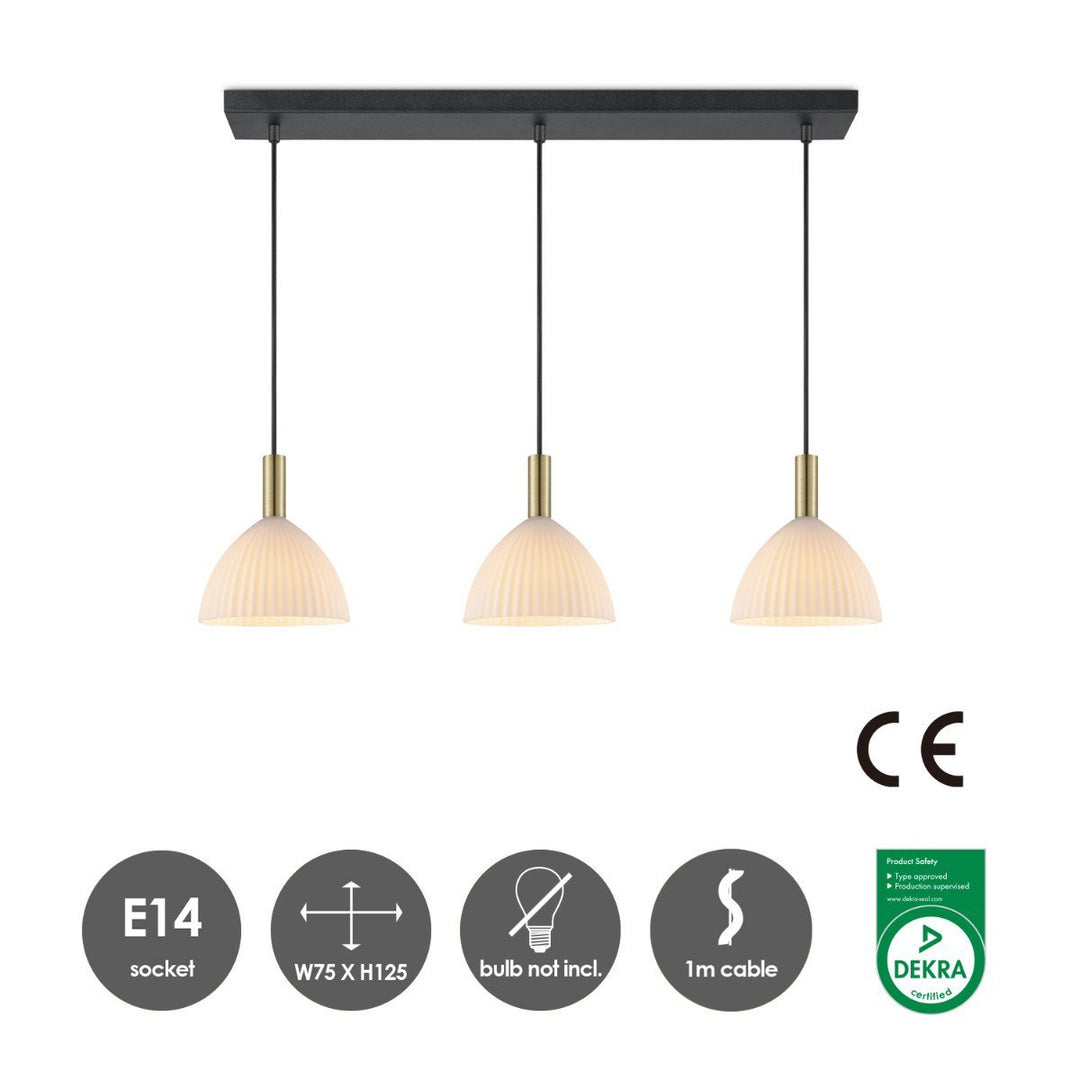 Home Sweet Home Hanglamp Credo - Messing - 70x18x125cm