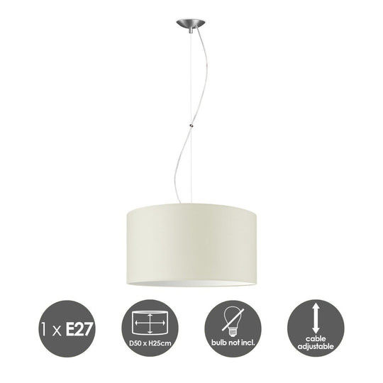 Home Sweet Home hanglamp Deluxe met lampenkap, E27, warm wit, 50cm