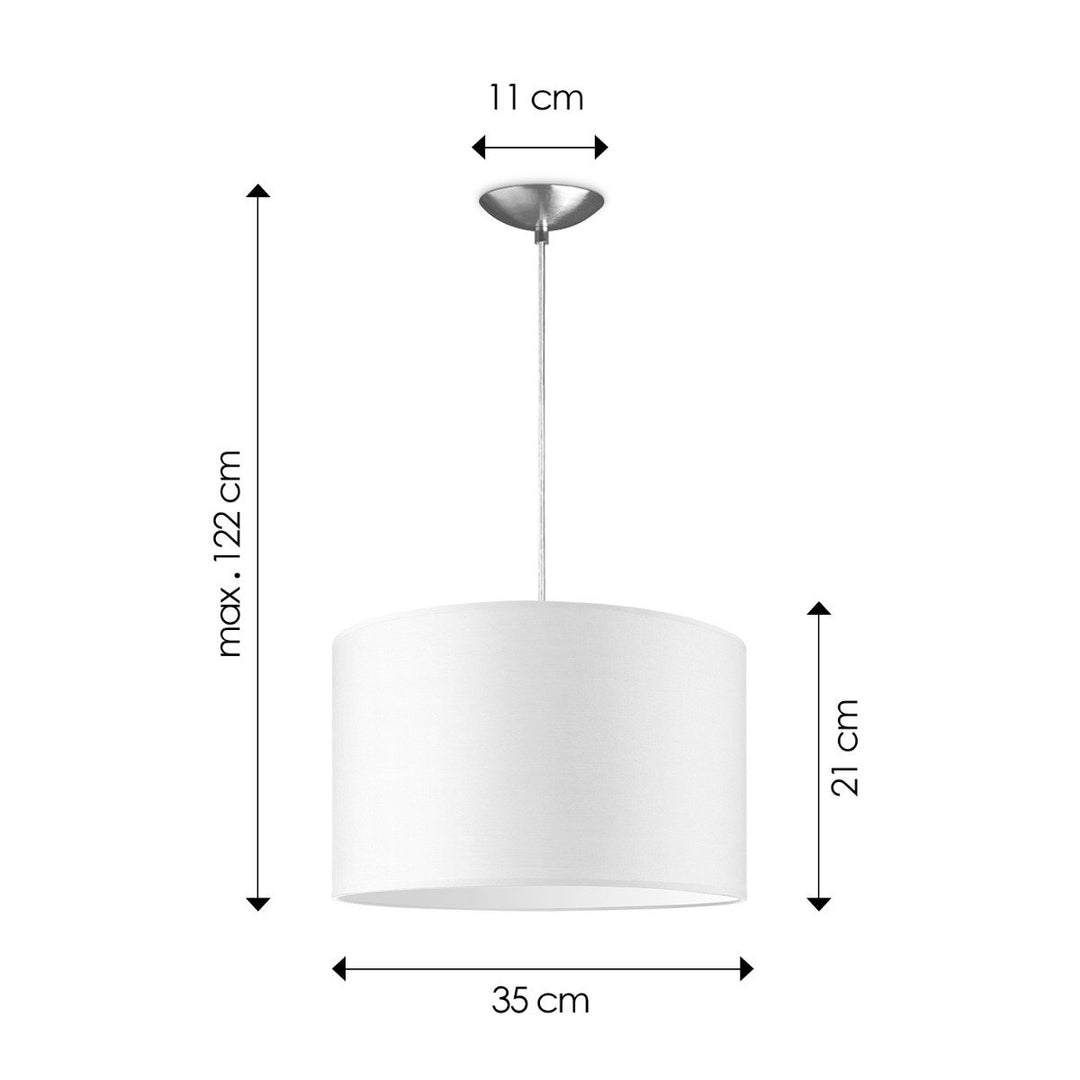 Home Sweet Home hanglamp Bling met lampenkap, E27, wit, 35cm