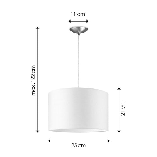 Home Sweet Home hanglamp Bling met lampenkap, E27, wit, 35cm