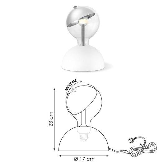 Home Sweet Home Hanglamp Move Me - Bumb Sphere 5.5W 2700K wit-zilver