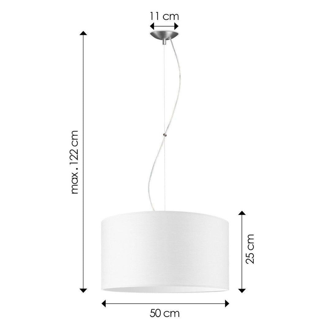 Home Sweet Home hanglamp Deluxe met lampenkap, E27, wit, 50cm