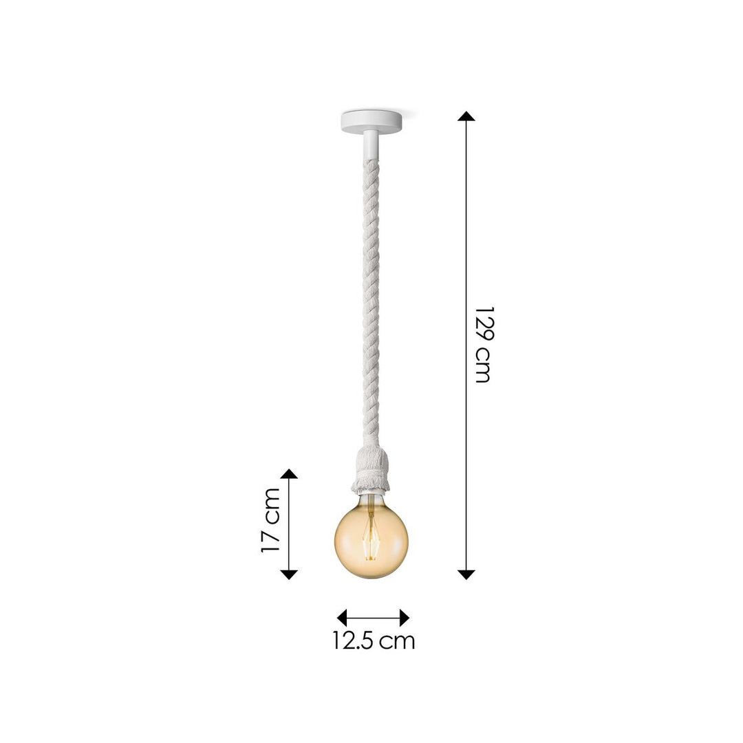 Home Sweet Home hanglamp wit Leonardo - G180 - dimbaar E27 amber