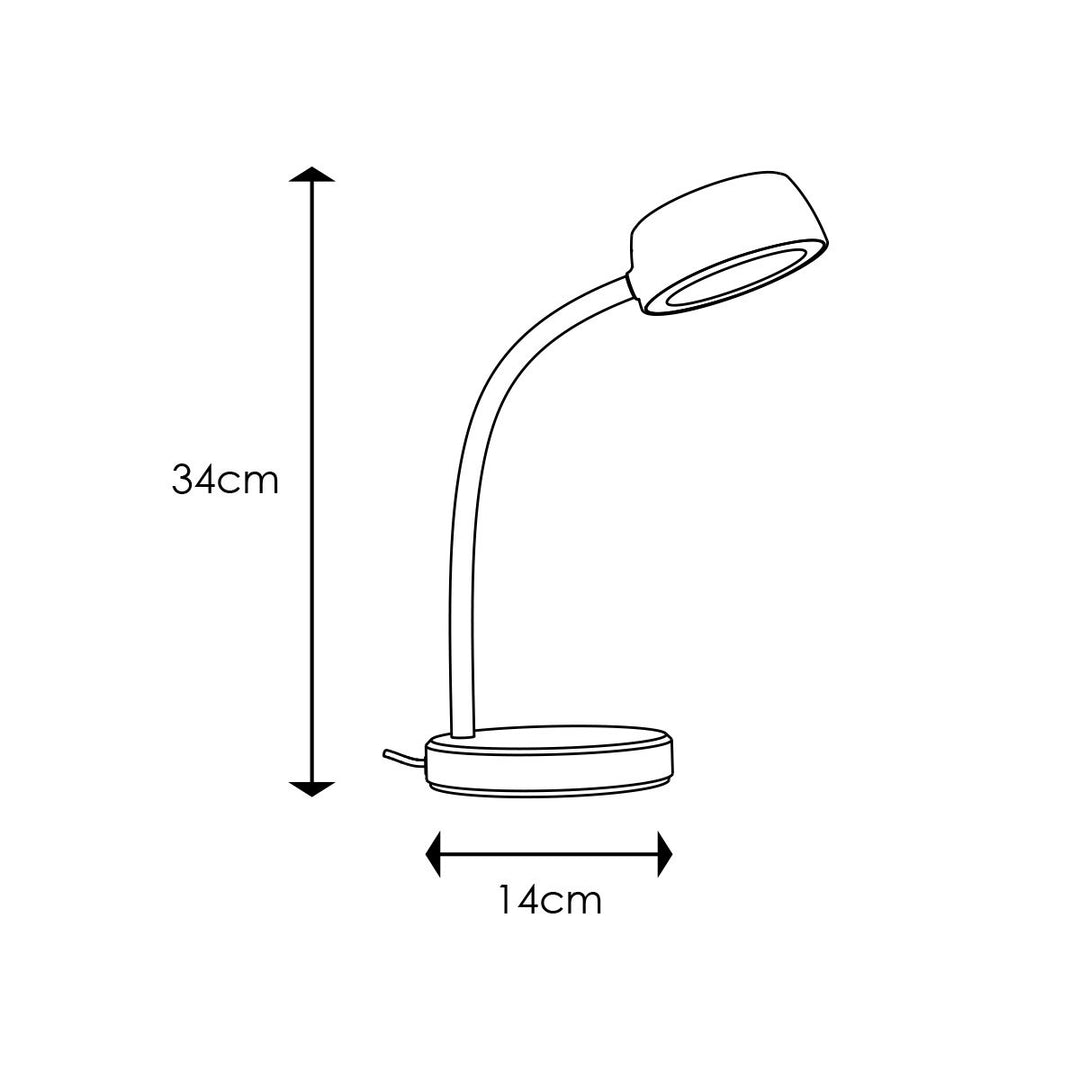 Home Sweet Home - College Led Bureaulamp 5W Roze - Verstelbaar