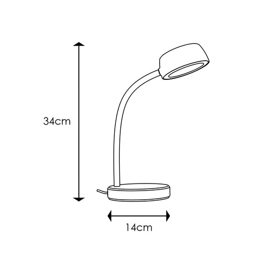 Home Sweet Home - College Led Bureaulamp 5W Roze - Verstelbaar