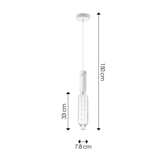 Home Sweet Home hanglamp Marmer Saga Tube - G78 - dimbaar E27 helder