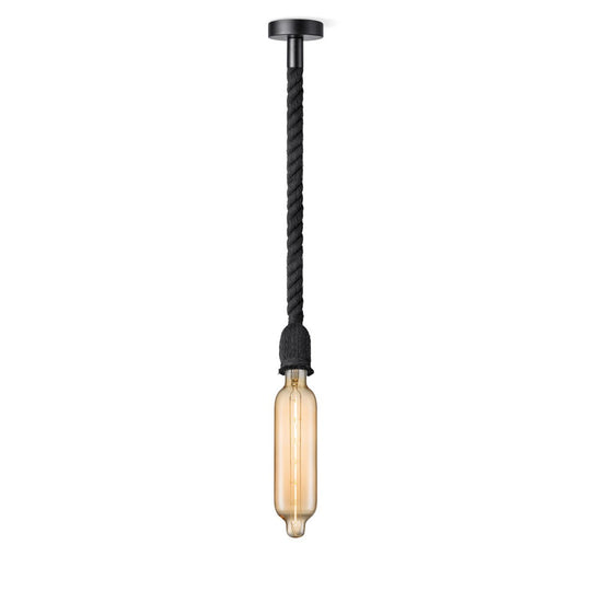 Home Sweet Home hanglamp zwart Leonardo Tube G125 dimbaar E27 amber