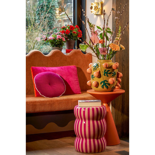 Montisi Sierkussen - L55 x B35 x H10 cm - Katoen - Fuchsia