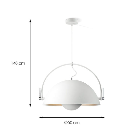 Home Sweet Home Hanglamp Fabriq Bow - Wit - 50x50x148cm