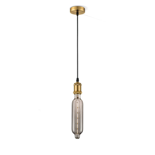 Home Sweet Home hanglamp brons vintage Tube - G78 - dimbaar E27 rook