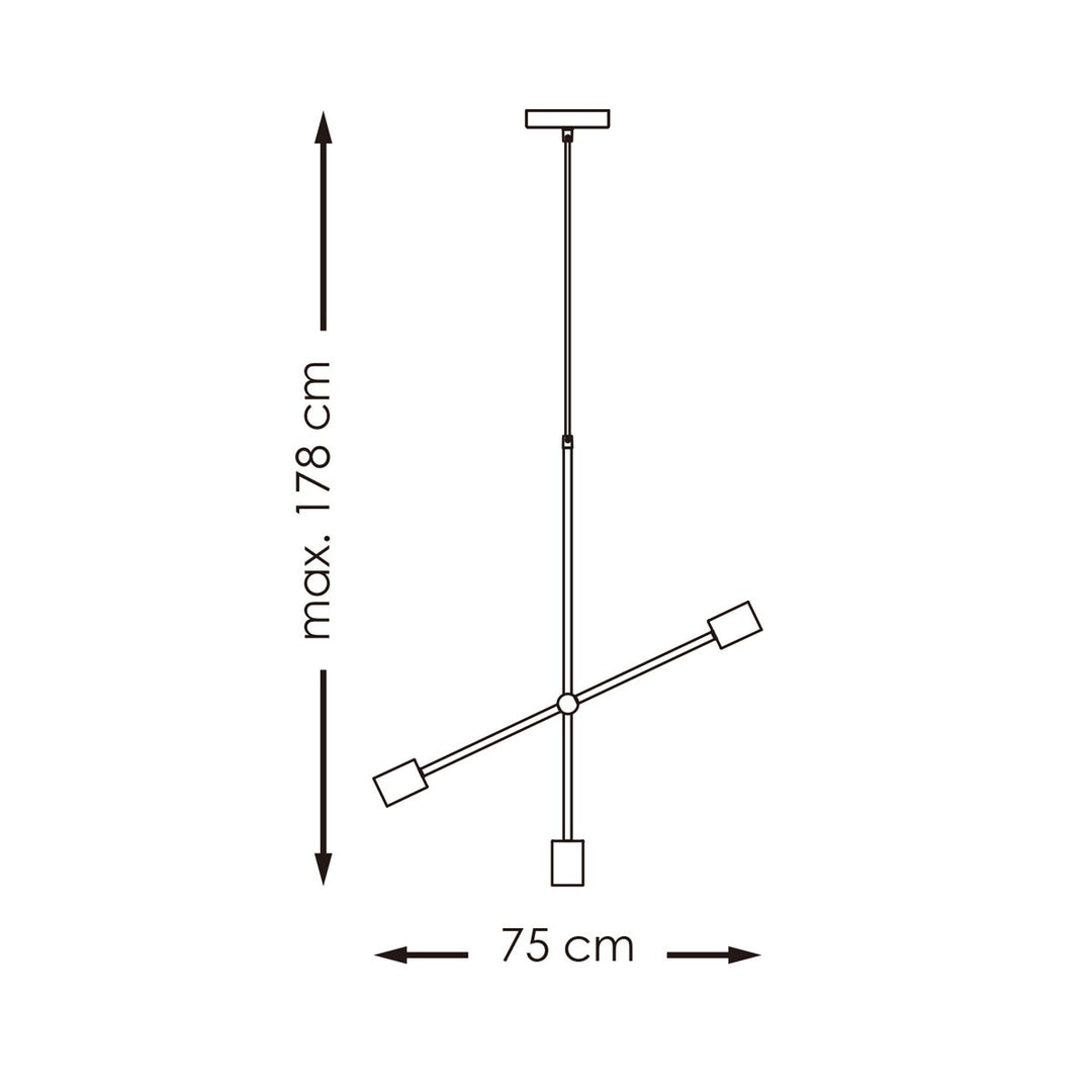 Home Sweet Home Hanglamp Molecular - Roest - 75x75x178cm