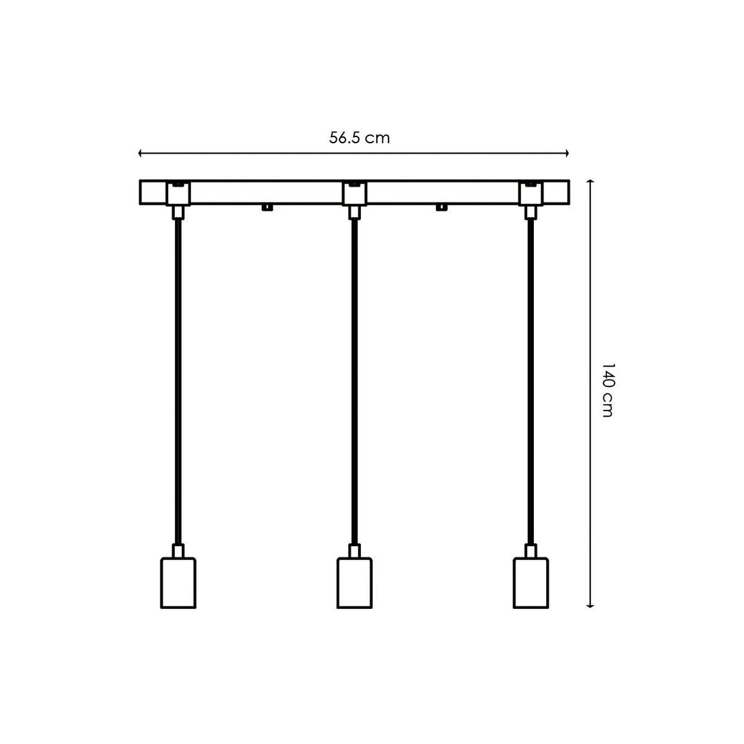 Home Sweet Home Hanglamp Denton - hout - 57x14x140cm