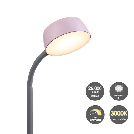 Home Sweet Home - College Led Bureaulamp 5W Roze - Verstelbaar