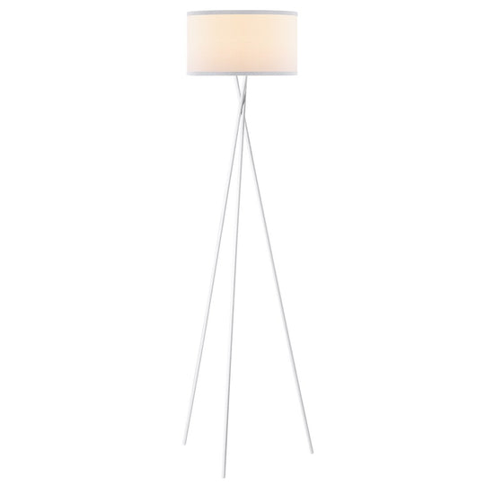 Home Sweet Home Moderne Vloerlamp - Lampenkap  Wit - 53x53x138