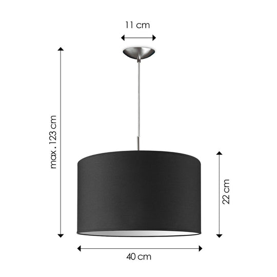 Home Sweet Home hanglamp Tube Deluxe, E27, zwart, 40cm