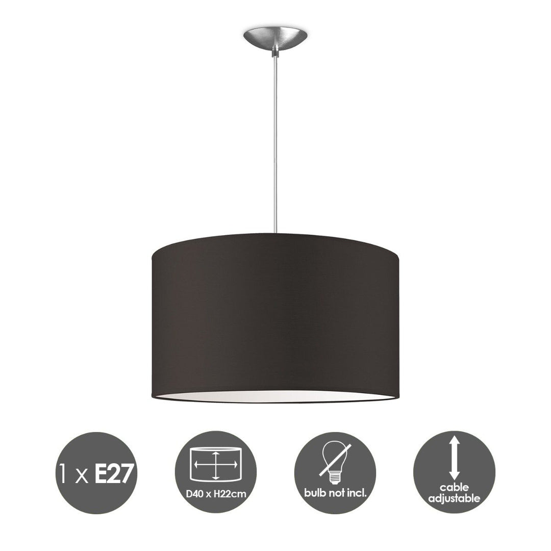 Home Sweet Home hanglamp Bling met lampenkap, E27, chocolade, 40cm