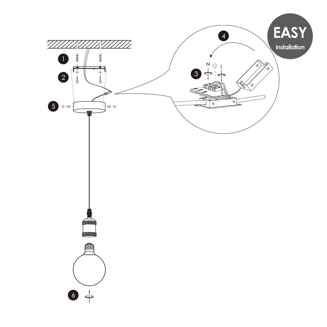 Home Sweet Home hanglamp brons vintage Tube - G78 - dimbaar E27 rook