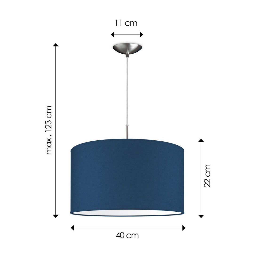 Home Sweet Home hanglamp Tube Deluxe, E27, donkerblauw, 40cm