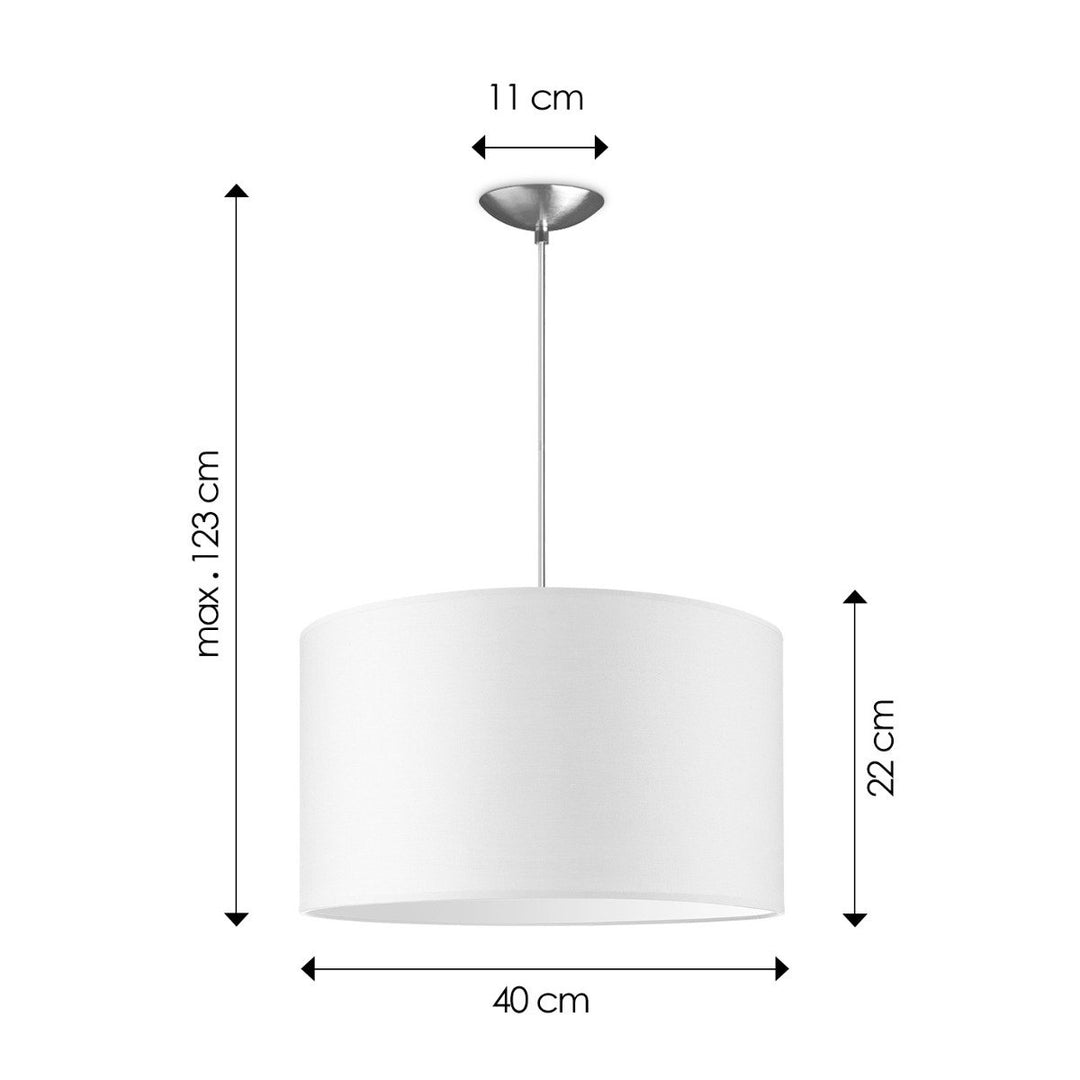 Home Sweet Home hanglamp Bling met lampenkap, E27, wit, 40cm