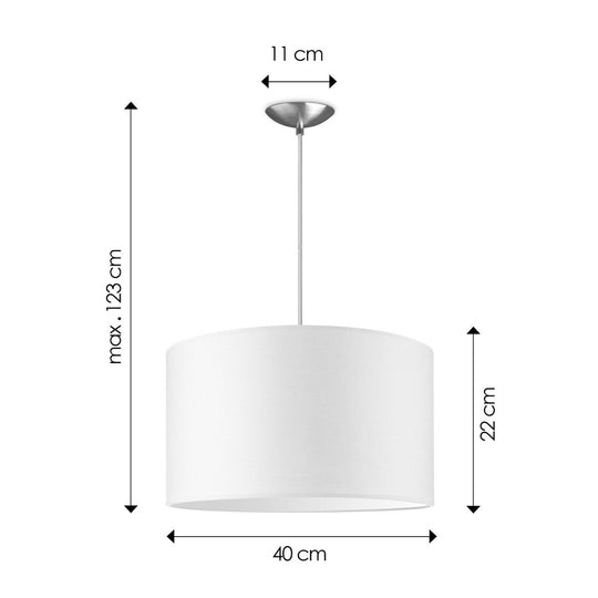 Home Sweet Home hanglamp Bling met lampenkap, E27, wit, 40cm