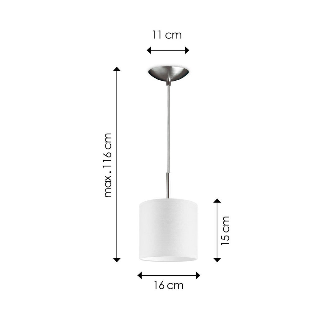 Home Sweet Home hanglamp Tube Deluxe, E27, wit, 16cm